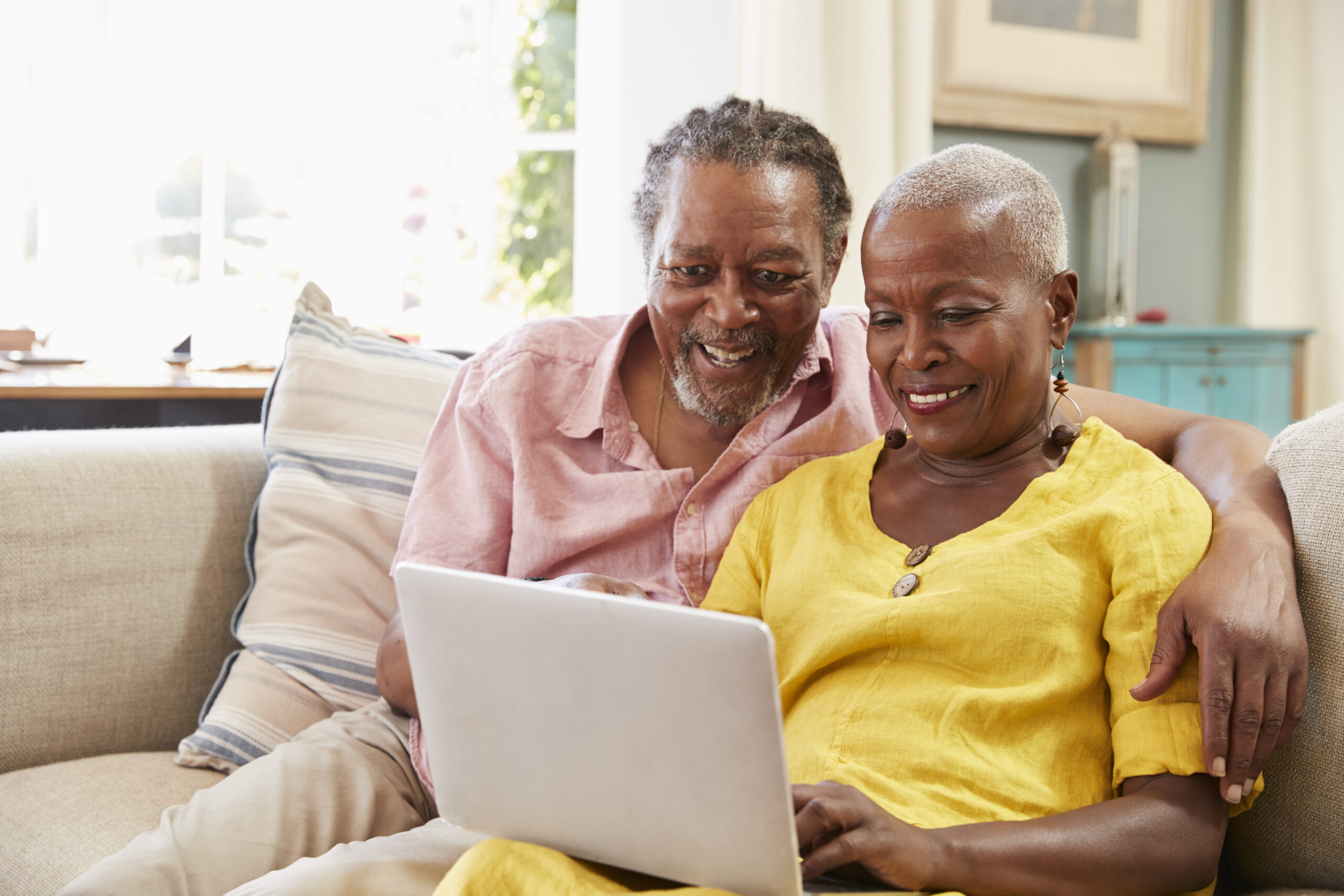 Older adult on the computer